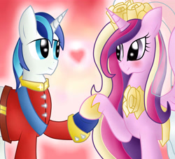 Size: 4538x4138 | Tagged: safe, artist:pikashoe90, princess cadance, shining armor, alicorn, pony, unicorn, a canterlot wedding, g4, my little pony: friendship is magic, 2012, clothes, couple, dress, duo, duo male and female, female, horn, male, marriage, old art, straight, wedding, wedding dress