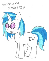 Size: 899x1119 | Tagged: safe, artist:cmara, dj pon-3, vinyl scratch, pony, unicorn, g4, female, horn, solo