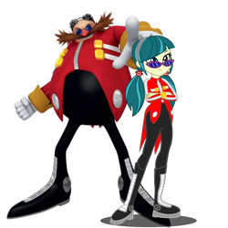 Size: 1024x1024 | Tagged: safe, artist:kalel156, juniper montage, human, equestria girls, g4, clothes, cosplay, costume, crossover, doctor eggman, female, simple background, solo, sonic the hedgehog (series), transparent background