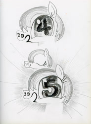 Size: 2937x4000 | Tagged: safe, artist:ja0822ck, pony, 2024, 2025, blinking, female, happy new year, holiday, mare, traditional art