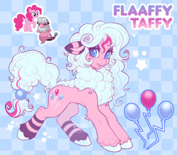 Size: 1723x1500 | Tagged: safe, artist:pinxpony, pinkie pie, oc, oc only, oc:flaaffy taffy, pony, sheep, sheep pony, g4, fusion, fusion:flaaffy, fusion:pinkie pie, pokemon fusion, solo