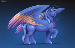 Size: 5570x3576 | Tagged: safe, artist:jenery, oc, oc only, alicorn, horse, alicorn oc, horn, solo, wings