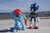 Size: 1095x730 | Tagged: safe, artist:dingopatagonico, rainbow dash, hedgehog, pegasus, g4, female, forced perspective, male, mare, photo, sonic the hedgehog, sonic the hedgehog (series), toy