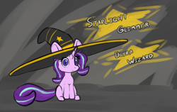 Size: 1419x898 | Tagged: safe, artist:sarek aran desian, starlight glimmer, pony, unicorn, g4, female, hat, horn, sitting, solo