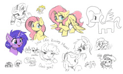 Size: 1148x694 | Tagged: safe, artist:morningbullet, fluttershy, rarity, surprise, oc, oc:startrail, pegasus, pony, unicorn, g1, g4, g1 to g4, generation leap, horn, wings