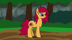 Size: 1920x1080 | Tagged: safe, artist:platinumdrop, oc, oc only, oc:petal thorn, earth pony, female, mare, smiling, standing