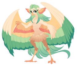 Size: 6600x5600 | Tagged: safe, artist:gigason, oc, oc only, oc:minerva, hybrid, absurd resolution, colored wings, magical lesbian spawn, multicolored wings, obtrusive watermark, offspring, parent:captain celaeno, parent:fluttershy, simple background, solo, transparent background, watermark, wings