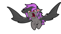 Size: 2000x1125 | Tagged: safe, oc, oc only, oc:starless night (desolator), bat pony, pony, bat pony oc, flying, recolor, simple background, solo, transparent background