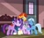 Size: 1225x1056 | Tagged: safe, screencap, maud pie, starlight glimmer, sunburst, trixie, twilight sparkle, alicorn, earth pony, pony, unicorn, g4, my little pony: friendship is magic, uncommon bond, clothes, eyes closed, female, glasses, group hug, happy, horn, hug, male, mare, stallion, twilight sparkle (alicorn)