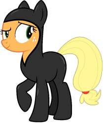 Size: 1380x1633 | Tagged: safe, artist:stephen-fisher, applejack, earth pony, pony, g4, catsuit, female, mare, simple background, solo, spy suit, transparent background, vector