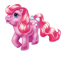 Size: 1280x1091 | Tagged: safe, artist:splooto, baby lickety-split, earth pony, pony, g1, 2018, bow, female, filly, foal, old art, open mouth, open smile, simple background, smiling, tail, tail bow, transparent background