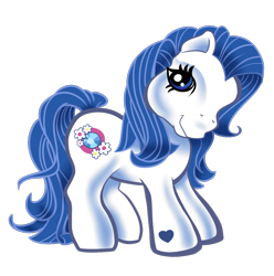 Size: 1080x1090 | Tagged: safe, artist:splooto, sweet september, earth pony, pony, g3, female, mare, simple background, smiling, solo, tail, transparent background