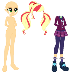 Size: 556x574 | Tagged: safe, artist:lordsfrederick778, artist:selenaede, applejack, equestria girls, g4, alternate universe, base used, simple background, solo, white background