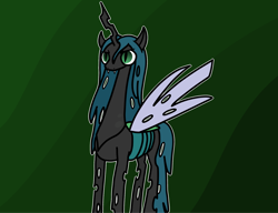 Size: 2048x1574 | Tagged: safe, artist:ewoudcponies, queen chrysalis, changeling, changeling queen, g4, female, long legs, outline, solo, white outline