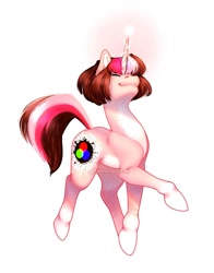 Size: 1343x1710 | Tagged: safe, artist:momoalistair, oc, oc only, oc:bright color, pony, unicorn, bobcut, female, horn, mare, short hair, solo