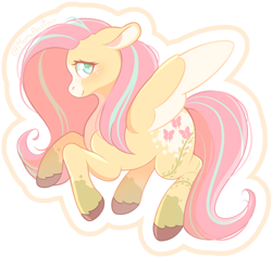 Size: 1712x1620 | Tagged: safe, artist:momoalistair, fluttershy, pegasus, pony, g4, alternate design, female, mare, simple background, solo, transparent background, unshorn fetlocks