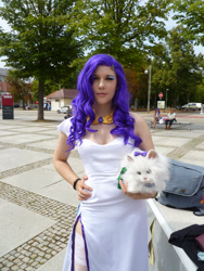 Size: 1920x2560 | Tagged: safe, rarity, human, galacon, g4, 2015, clothes, cosplay, costume, irl, irl human, outdoors, photo