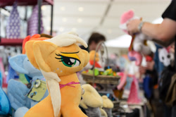 Size: 4928x3264 | Tagged: safe, applejack, rainbow dash, galacon, g4, 2015, indoors, irl, photo, plushie