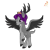 Size: 1390x1390 | Tagged: safe, artist:r4hucksake, oc, oc only, oc:nightshade, deer, deer pony, original species, peryton, cloven hooves, concave belly, countershading, female, simple background, slender, solo, thin, transparent background