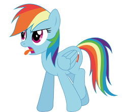 Size: 6583x5794 | Tagged: safe, artist:mlptmntfan2000, rainbow dash, pegasus, pony, g4, absurd resolution, female, mare, simple background, solo, tongue out, transparent background, vector, wings