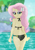 Size: 4926x7068 | Tagged: safe, artist:emeraldblast63, fluttershy, human, equestria girls, g4, adjustment, bedroom eyes, bikini, bikini bottom, bikini top, breasts, busty fluttershy, butt, clothes, commission, female, flutterbutt, grin, lens flare, looking at you, looking back, looking back at you, outdoors, sideboob, smiling, smiling at you, solo, stupid sexy fluttershy, swimsuit, water