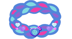 Size: 738x400 | Tagged: safe, artist:lizzmcclin, izzy moonbow, g5, bracelet, charm, cutie mark, jewelry, simple background, transparent background, vector