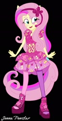 Size: 989x1920 | Tagged: safe, artist:jenna56, fluttershy, human, equestria girls, g4, my little pony equestria girls: rainbow rocks, female, ponied up, solo