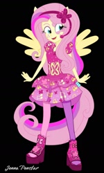 Size: 1109x1848 | Tagged: safe, alternate version, artist:jenna56, fluttershy, equestria girls, g4, my little pony equestria girls: rainbow rocks, ponied up, solo, wings