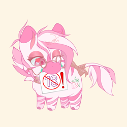 Size: 990x990 | Tagged: safe, artist:inou_eyy, oc, oc only, zebra, chibi, honeoye