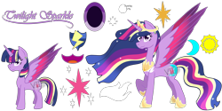 Size: 4800x2400 | Tagged: safe, artist:pichu1129, twilight sparkle, alicorn, pony, g4, age difference, older, solo, twilight sparkle (alicorn), ultimate twilight