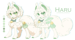 Size: 4600x2450 | Tagged: safe, artist:avroras_world, oc, oc only, oc:haru, bat pony, pony, g4, :p, bell, bell collar, big tail, chest fluff, collar, fangs, female, fluffy tail, looking at you, reference sheet, simple background, solo, tail, tongue out