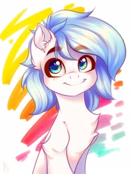 Size: 1200x1600 | Tagged: safe, artist:falafeljake, oc, oc only, pony, commission, cute, ocbetes, smiling, solo, ych result