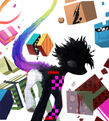 Size: 2700x3000 | Tagged: safe, artist:sivelu, oc, oc only, pony, abstract background, error, solo