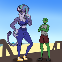 Size: 3676x3668 | Tagged: safe, artist:2hrnap, allura, oc, oc:anon, anthro, g5