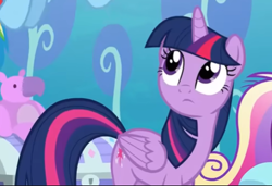 Size: 463x317 | Tagged: safe, screencap, princess cadance, twilight sparkle, alicorn, pony, g4, my little pony: friendship is magic, the crystalling, cropped, cute, duo, duo female, female, looking up, solo focus, twiabetes, twilight sparkle (alicorn)