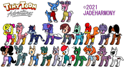 Size: 2042x1108 | Tagged: safe, artist:jadeharmony, artist:mlppegasister, alicorn, basset hound, bird, cat, condor, coyote, dodo, dog, duck, earth pony, loon, mouse, pegasus, pig, pony, rabbit, roadrunner, skunk, tasmanian devil, unicorn, worm, g4, 2021, animal, arnold the pit bull, babs bunny, base used, bookworm (tiny toon adventures), buster bunny, byron basset, calamity coyote, colt, concord condor, dizzy devil, elmyra duff, female, fifi la fume, filly, foal, fowlmouth, furrball, gogo dodo, hamton j. pig, horn, li'l sneezer, little beeper, male, mare, mary melody, montana max, pit bull, plucky duck, ponified, rooster, rule 85, shirley the loon, simple background, stallion, sweetie bird, tiny toon adventures, transparent background