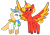 Size: 1014x719 | Tagged: safe, oc, oc only, oc:ankhfiresky, oc:morphonia, alicorn, changeling, g5, my little pony: tell your tale, alicorn oc, deviantart, duo, horn, simple background, transparent background, wings