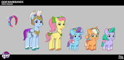 Size: 2917x1425 | Tagged: safe, lil critter workshop, glory (g5), peach fizz, posey bloom, seashell (g5), zoom zephyrwing, earth pony, pegasus, pony, unicorn, g5, magic mirror (episode), my little pony: tell your tale, leak, spoiler:g5, spoiler:my little pony: tell your tale, spoiler:tyts02e32, armor, armored pony, blue coat, bow, colored wings, concept art, female, filly, foal, gemstones, green eyes, green mane, green tail, guardsmare, hair bow, headband, helmet, horn, magenta eyes, mare, orange coat, pegasus royal guard, pink mane, pink tail, pippsqueak trio, pippsqueaks, purple coat, purple tail, royal guard, royal guard armor, sparkles, tail, two toned wings, unshorn fetlocks, wings, yellow coat