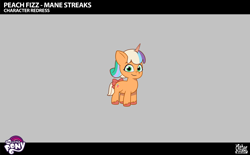 Size: 2304x1432 | Tagged: safe, lil critter workshop, peach fizz, pony, unicorn, g5, magic mirror (episode), my little pony: tell your tale, leak, spoiler:g5, spoiler:my little pony: tell your tale, spoiler:tyts02e32, alternate hairstyle, bow, concept art, female, filly, foal, horn, looking at you, orange coat, orange hooves, pippsqueaks, smiling, smiling at you, tail, tail bow, three toned mane