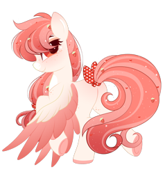 Size: 4000x4200 | Tagged: safe, artist:takan0, oc, pegasus, pony, bow, colored wings, female, mare, solo, tail, tail bow, two toned wings, wings