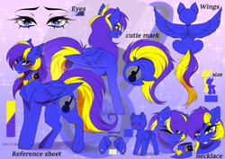 Size: 4955x3507 | Tagged: safe, artist:krissstudios, oc, oc:spacey, pegasus, pony, female, mare, reference sheet, solo