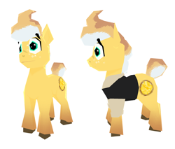 Size: 1064x906 | Tagged: safe, artist:marsminer, oc, oc only, oc:lemon tart, pony, 3d, low poly, vrchat, vrchat avatar