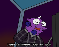 Size: 895x708 | Tagged: safe, artist:tjpones, oc, oc:tjpones, earth pony, anthro, glasses, hans moleman, male, phone, phone booth, round glasses, simpsons did it, solo, text