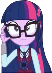 Size: 1814x2520 | Tagged: safe, edit, edited screencap, editor:mrtoonlover83, screencap, sci-twi, twilight sparkle, human, equestria girls, g4, my little pony equestria girls: friendship games, background removed, clothes, crystal prep academy uniform, glasses, loose hair, low quality, magic capture device, necktie, needs more jpeg, not a vector, school tie, school uniform, schoolgirl, simple background, solo, transparent background, uniform