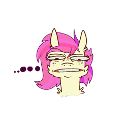 Size: 700x700 | Tagged: safe, artist:molars, oc, oc only, oc:molars, cheek fluff, doodle, emote, faic, female, gritted teeth, judgement, mare, simple background, solo, teeth, transparent background