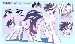 Size: 4435x2609 | Tagged: safe, artist:chamommile, pony, any gender, any race, any species, commission, cute, full body, looking at you, reference, reference sheet, smiling, smiling at you, solo, your character here