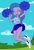 Size: 1412x2064 | Tagged: safe, artist:shieldwingarmorofgod, izzy moonbow, human, equestria girls, g4, g5, cheerleader, equestria girls-ified, female, g5 to equestria girls, g5 to g4, generation leap, jumping, legs, pom pom