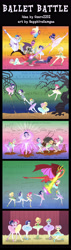 Size: 2000x7000 | Tagged: safe, artist:sapphiregamgee, applejack, fluttershy, pinkie pie, rainbow dash, rarity, twilight sparkle, alicorn, dragon, original species, equestria girls, g4, ballerina, ballet, clothes, comic, commission, magic, magic aura, mane six, original art, the nutcracker, tutu, twilight sparkle (alicorn)