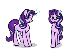 Size: 3848x2765 | Tagged: safe, artist:anazeml, starlight glimmer, pony, unicorn, g4, female, horn, looking at you, mare, solo, sparkles, standing