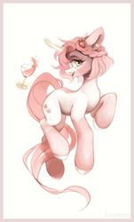 Size: 3408x5632 | Tagged: safe, artist:anazeml, artist:laymy, oc, oc only, oc:strawberry wine, pony, unicorn, horn, solo